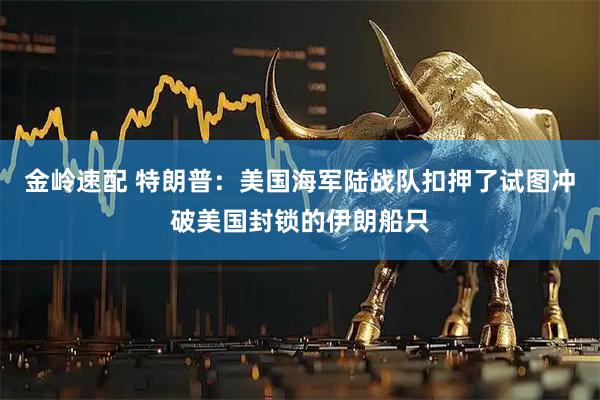 金岭速配 特朗普：美国海军陆战队扣押了试图冲破美国封锁的伊朗船只